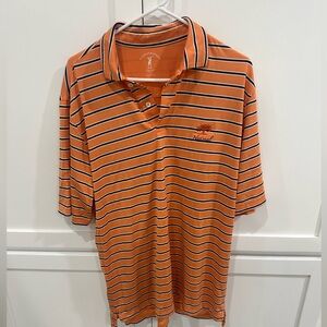 Orange Striped Fairway & Greene Golf Polo